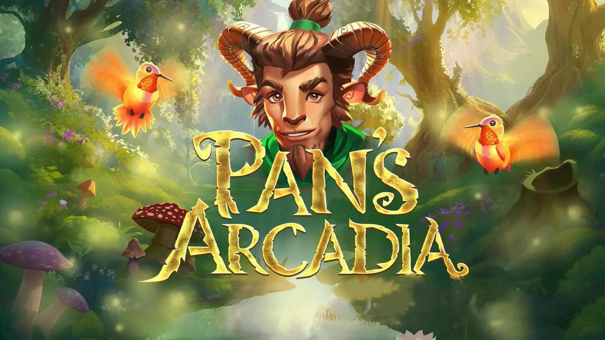 ฉากหลังป่าในตำนานกรีกของเกมสล็อต Pan’s Arcadia